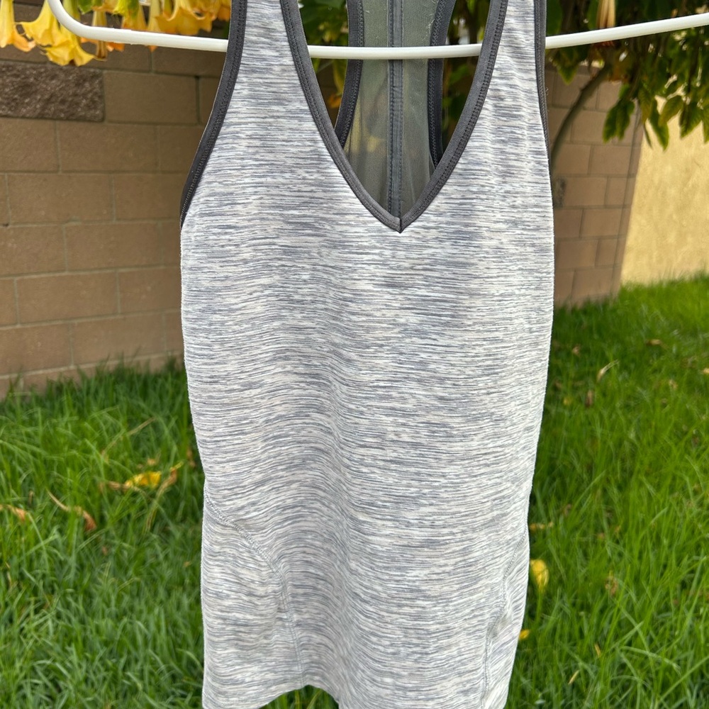 ALO Yoga Heather Grey Racerback Tank Top